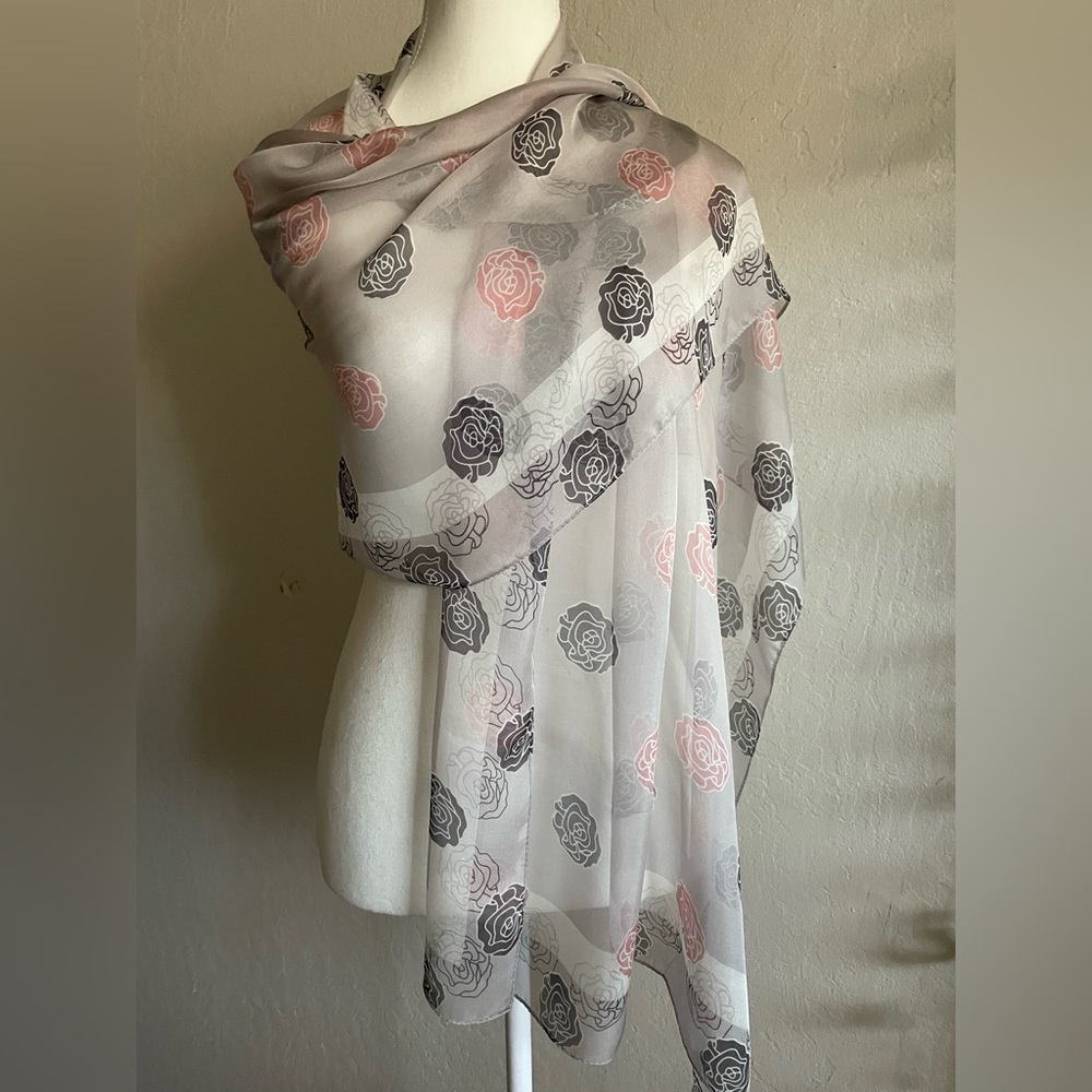 Chiffon silk scarf